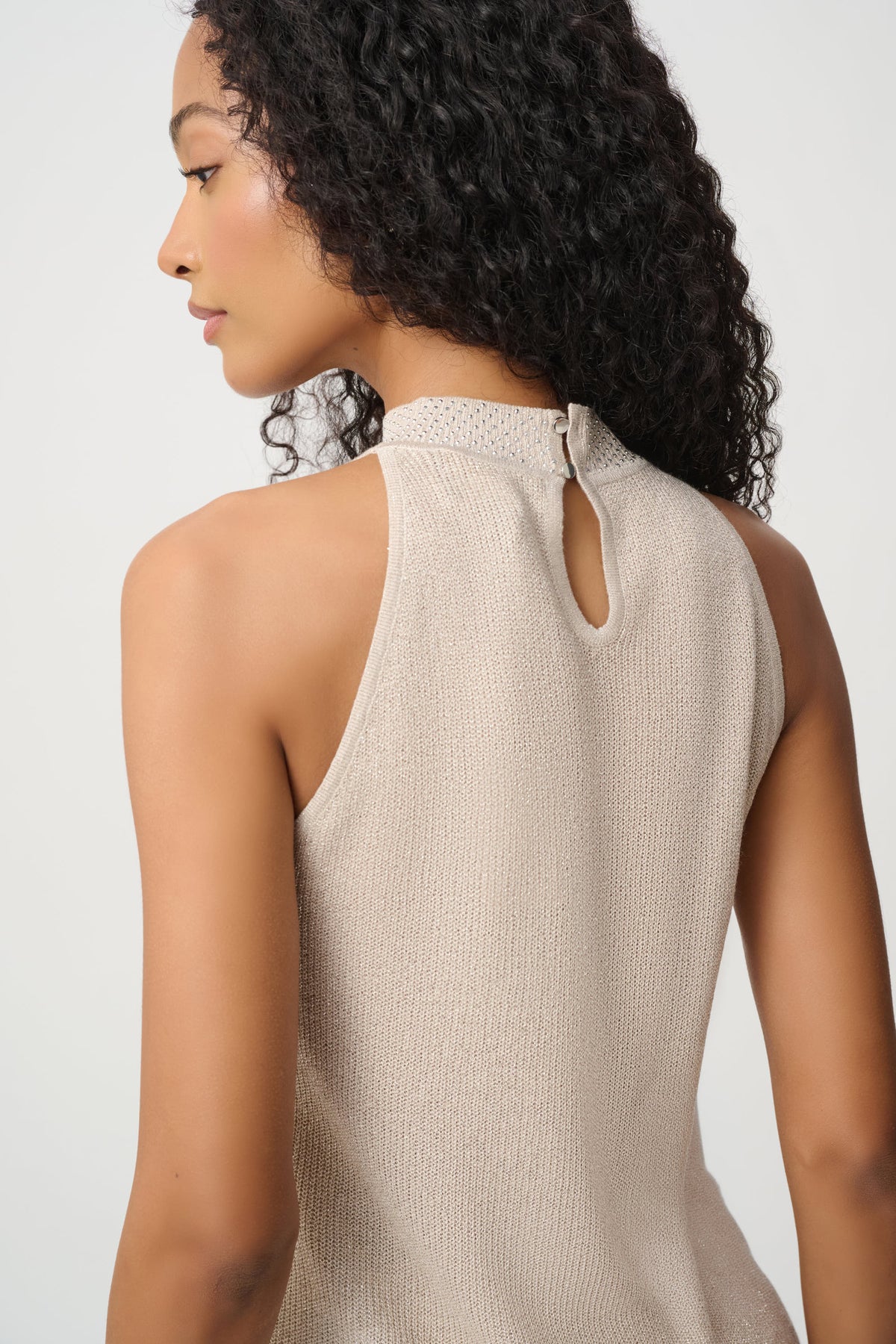 Rhinestone Mock-Neck Top 870