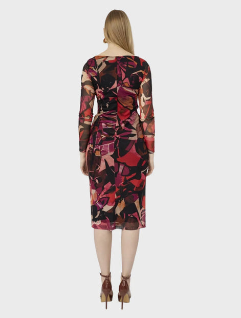 Floral Bodycon Knee Length Dress 662