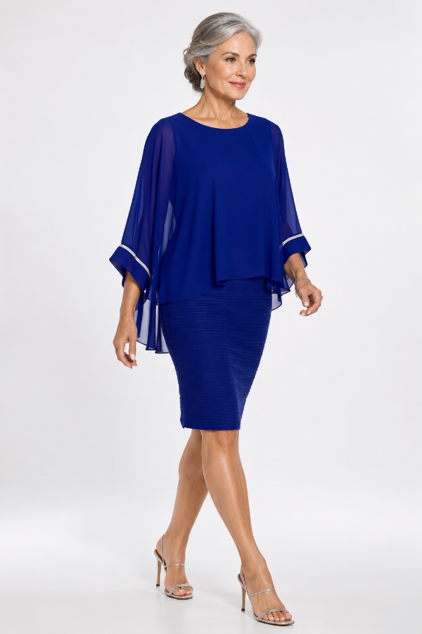 Chiffon Layered Evening Dress 1551