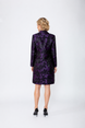 Metallic Embossed Knee Length Jacket 874