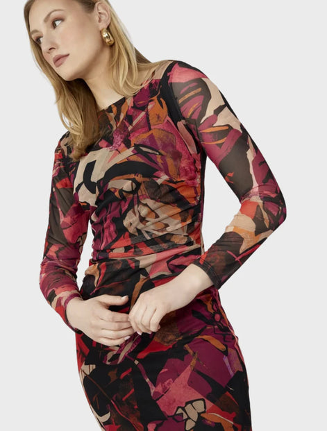 Floral Bodycon Knee Length Dress 662