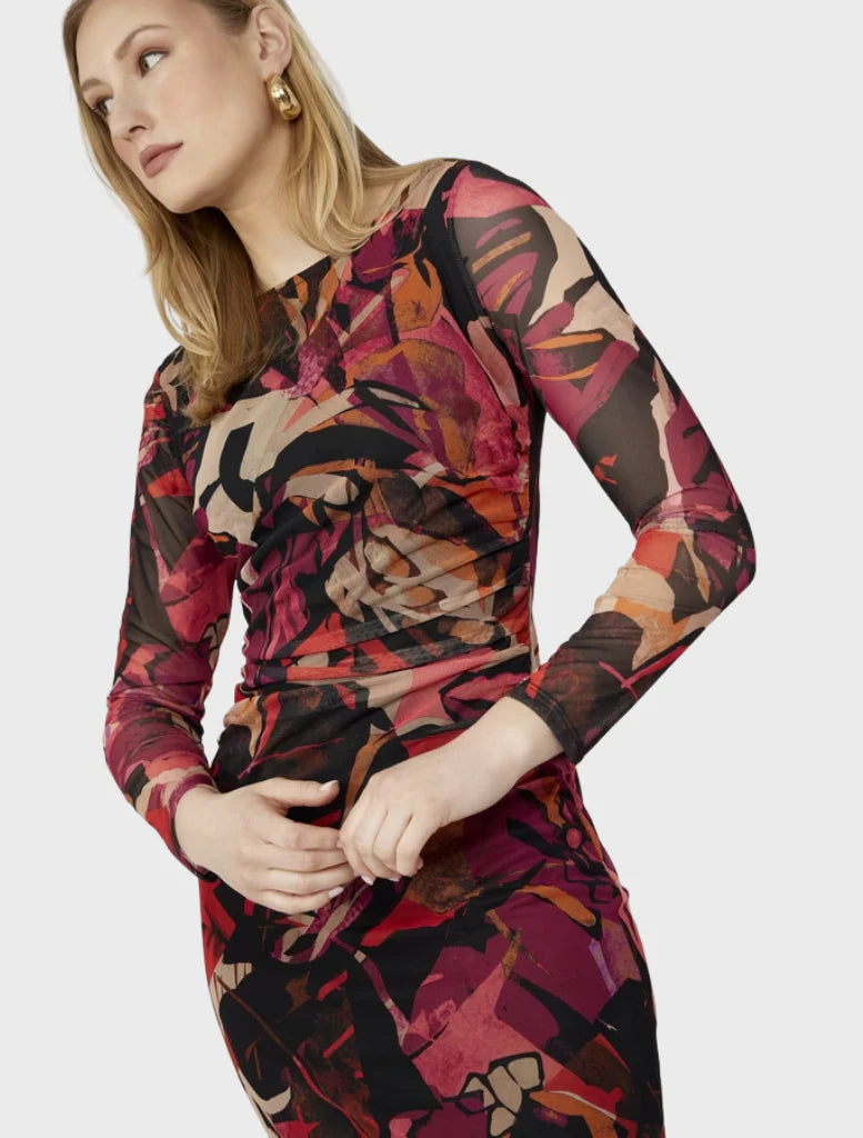 Floral Bodycon Knee Length Dress 662
