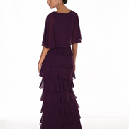 Long Tiered Chiffon Dress 856