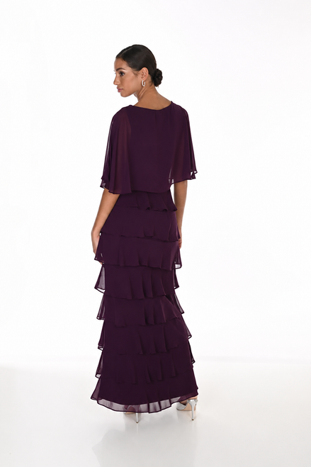 Long Tiered Chiffon Dress 856