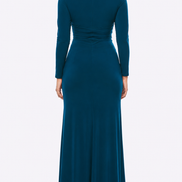 Long Stretch Jersey Dress with Diamante Trim 613