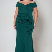 Long Off Shoulder Gown 788