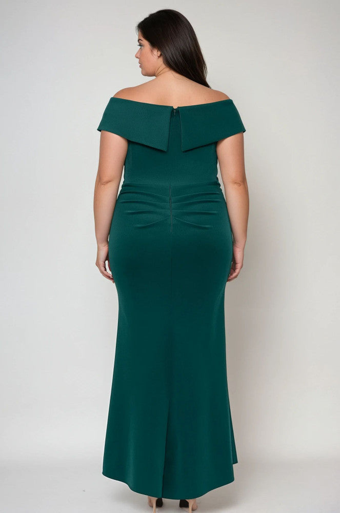 Long Off Shoulder Gown 788