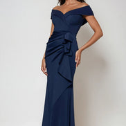 Long Off Shoulder Gown 788