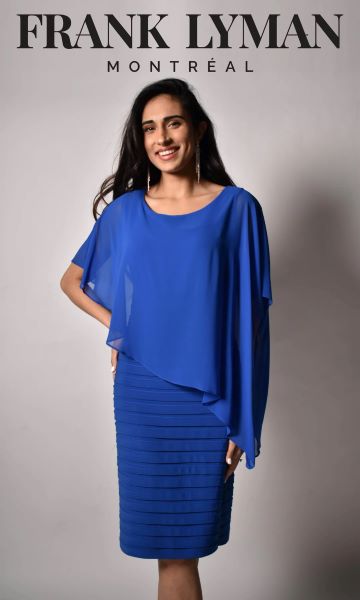 Chiffon Overlay Cocktail Dress