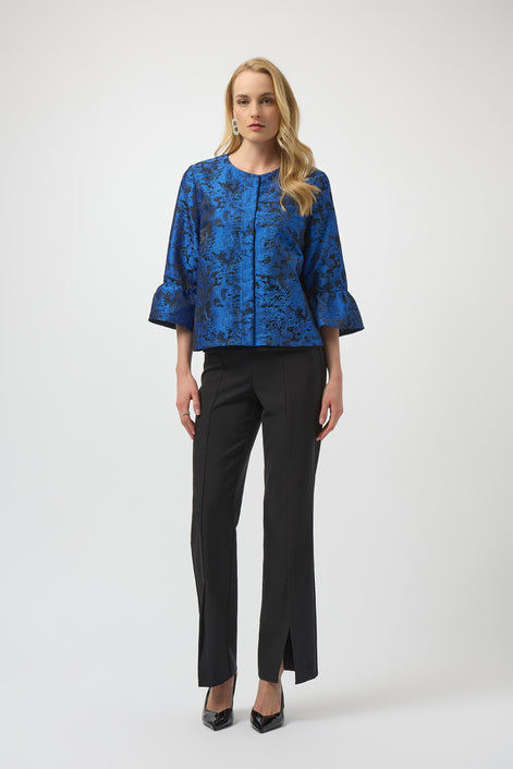 Floral Jacket With Flare Sleeves