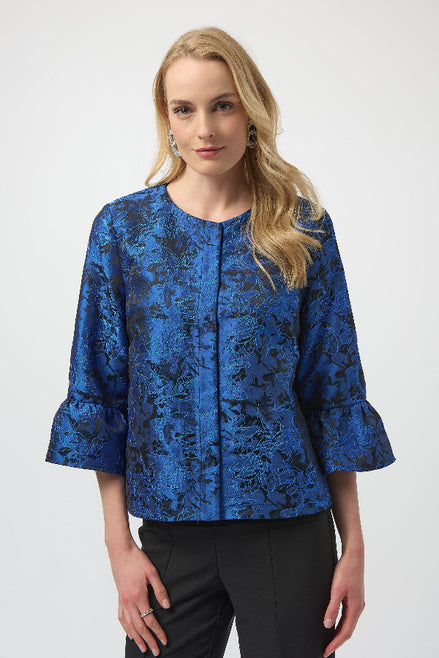 Floral Jacket With Flare Sleeves