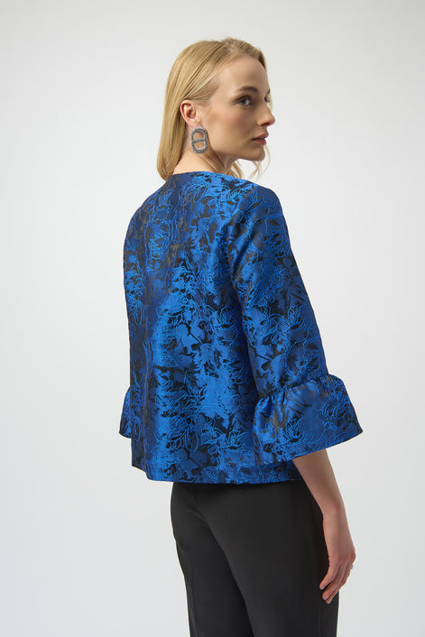 Floral Jacket With Flare Sleeves