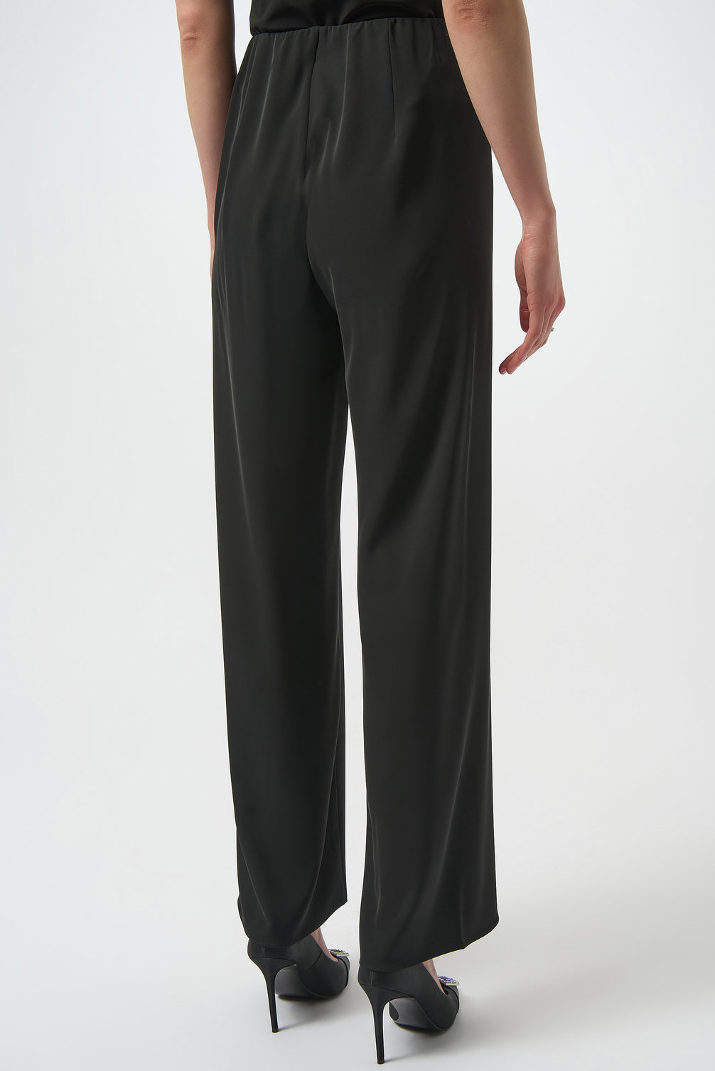 High-waisted Twill Wide-leg Trousers 689