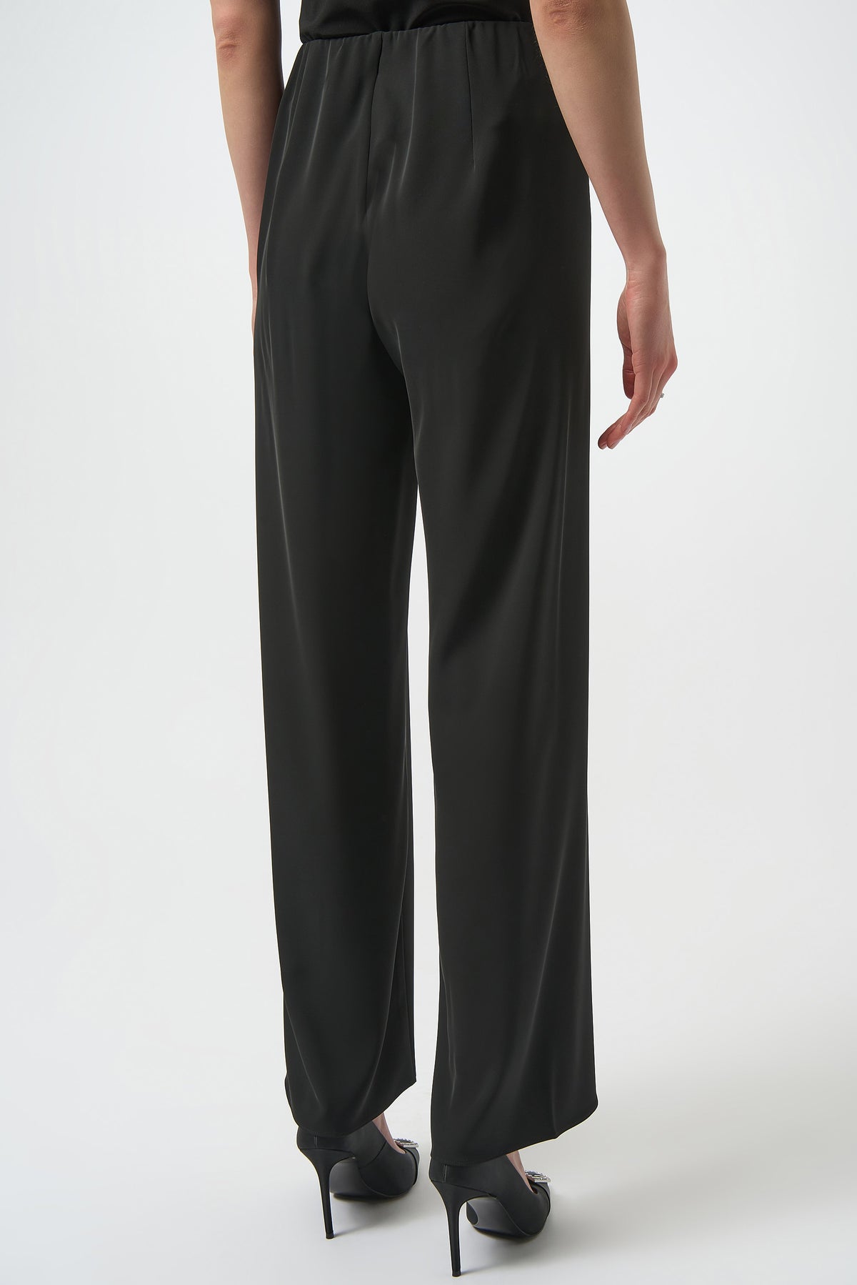 High-waisted Twill Wide-leg Trousers 689