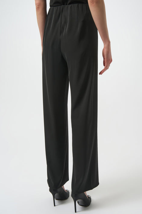 High-waisted Twill Wide-leg Trousers