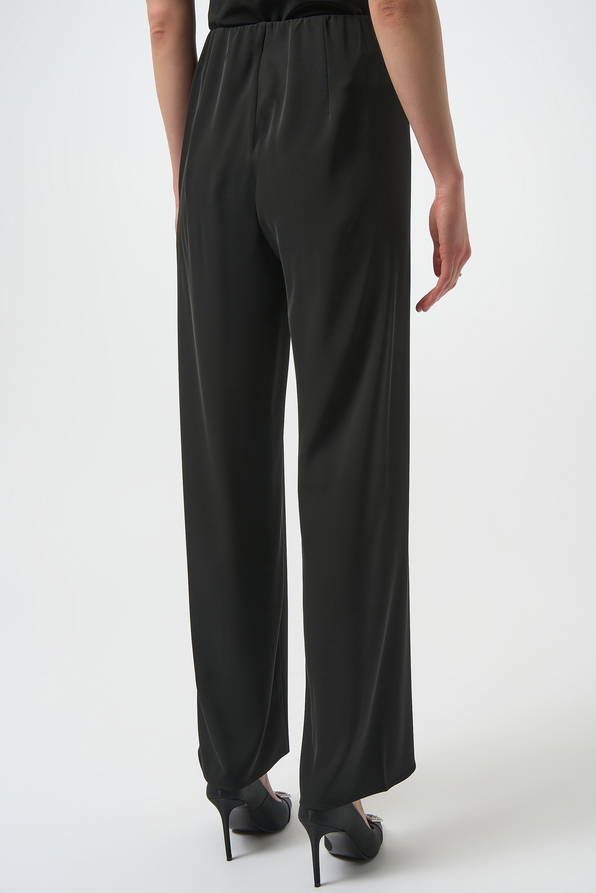High-waisted Twill Wide-leg Trousers