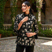 Abstract Black & Gold Jacket 697