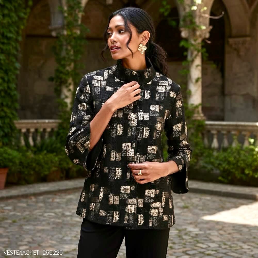 Abstract Black & Gold Jacket 697
