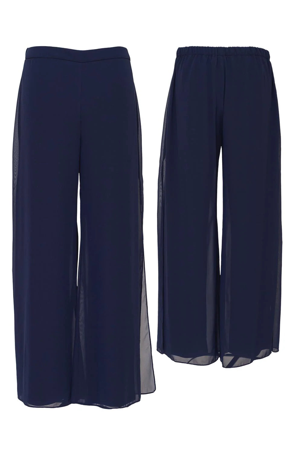 Wide Leg Chiffon Overlay Pant