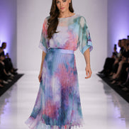 Chiffon Blouse And Matching Skirt Set 818