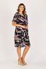 Printed Layered Chiffon Dress with Short Sleeves 737