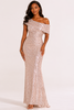 Sequinned Long Knit Dress 779