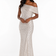 Sequinned Long Knit Dress 779