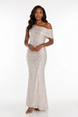 Sequinned Long Knit Dress 779