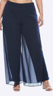 Wide Leg Chiffon Overlay Pant 680