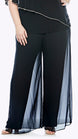 Wide Leg Chiffon Overlay Pant 680