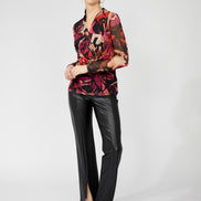 V-Neck Floral Top 663