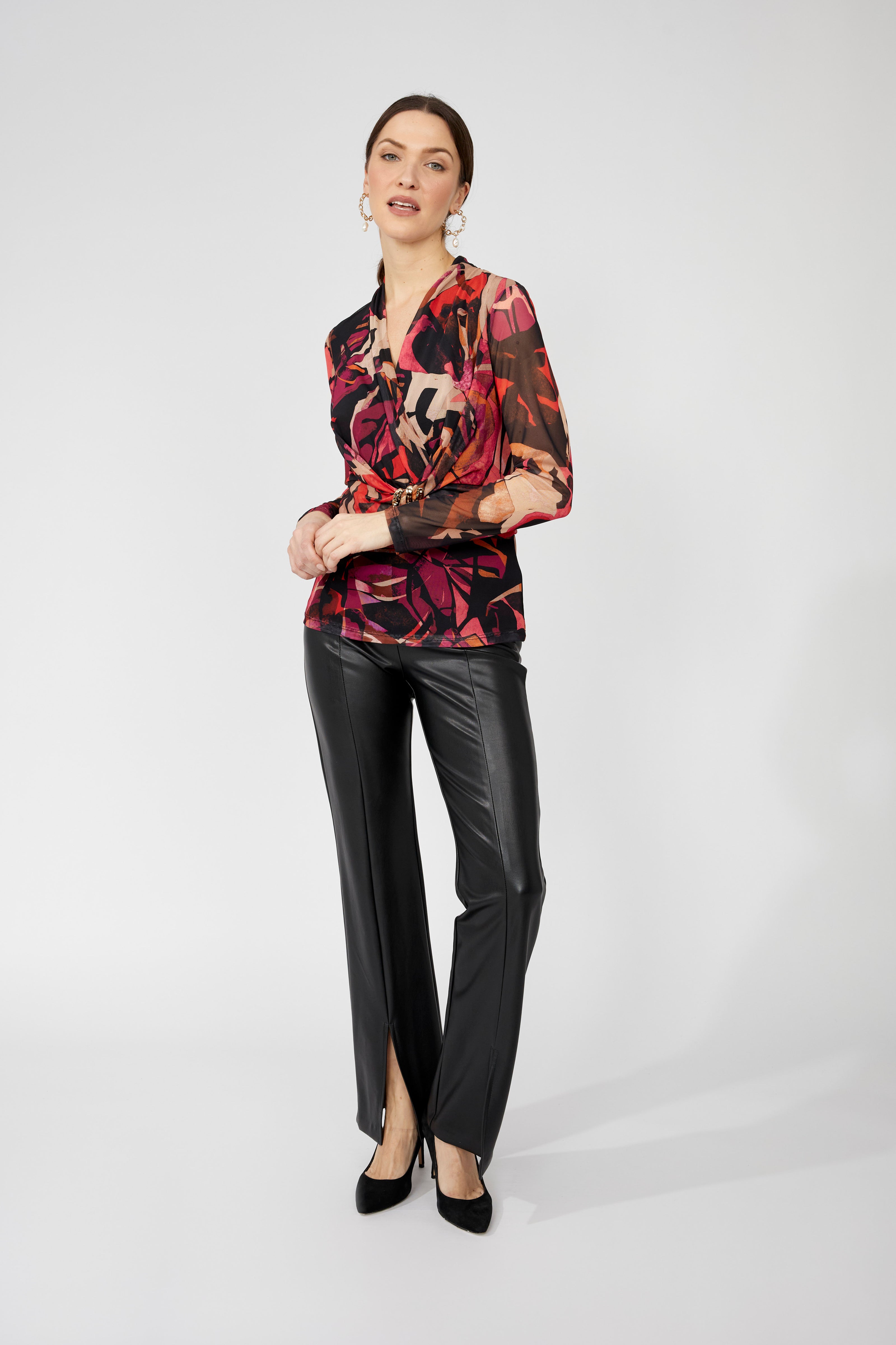 V-Neck Floral Top 663