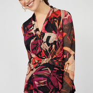 V-Neck Floral Top 663
