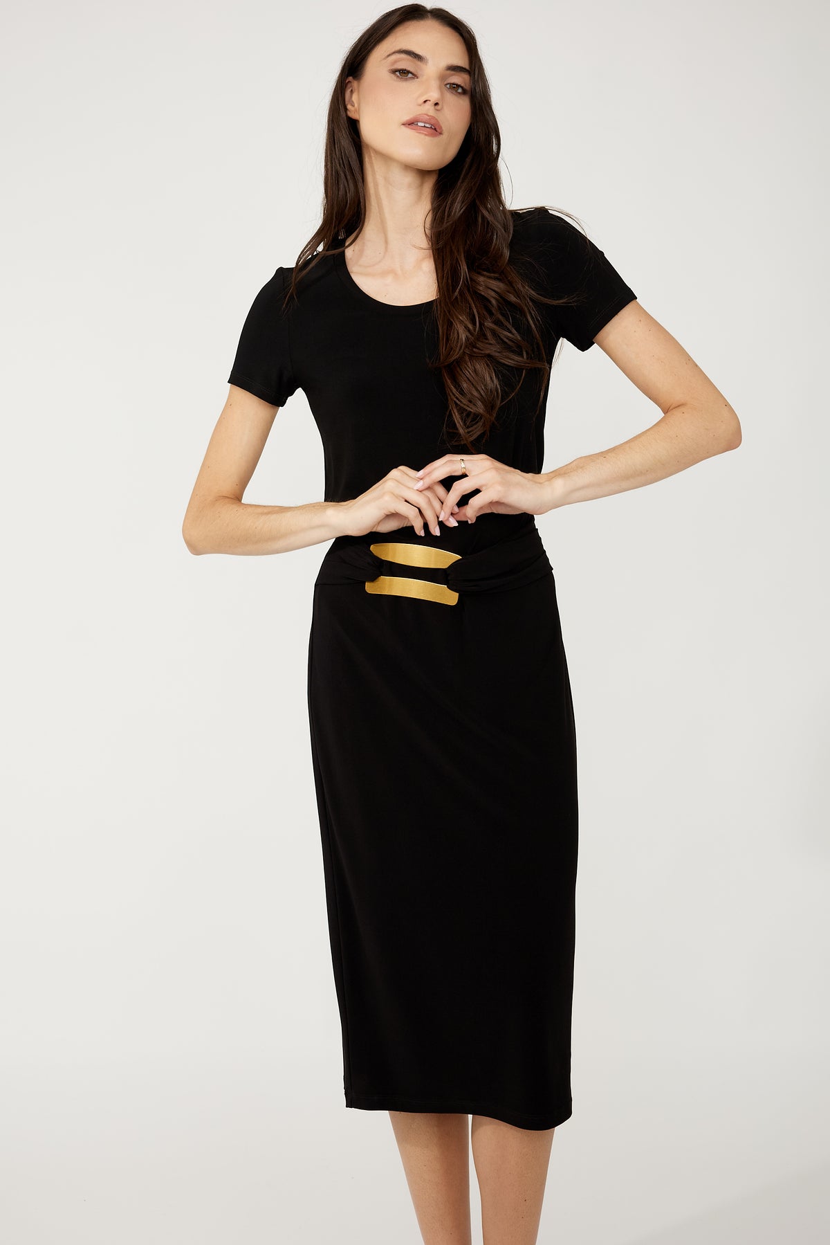 High Waisted Embellished Pencil Skirt 681
