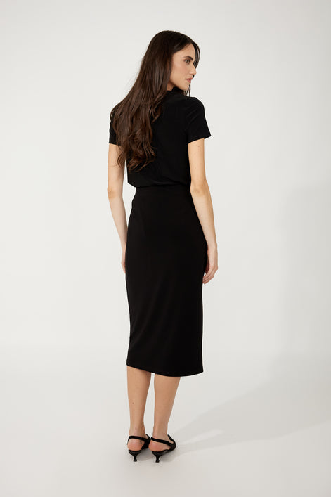 High Waisted Embellished Pencil Skirt