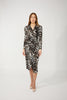 Animal Print Wrap Dress