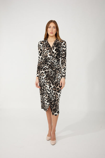 Animal Print Wrap Dress