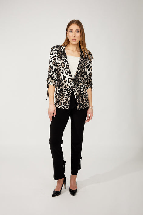 Leopard Print Casual Blazer