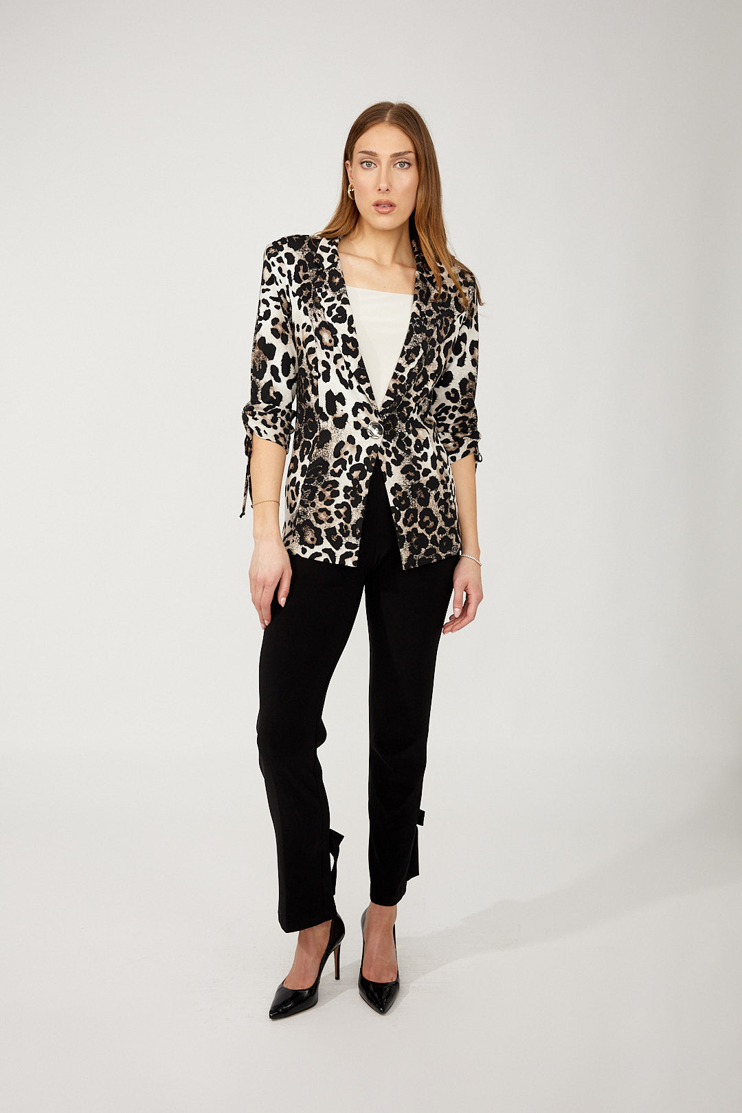 Leopard Print Casual Blazer