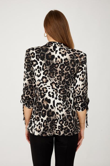 Leopard Print Casual Blazer