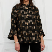Abstract Black & Gold Jacket 697