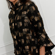 Abstract Black & Gold Jacket 697