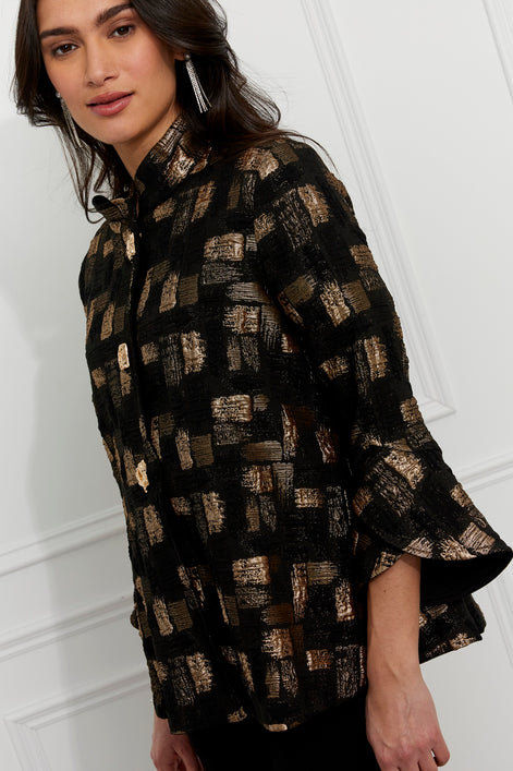 Abstract Black & Gold Jacket