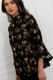 Abstract Black & Gold Jacket 697