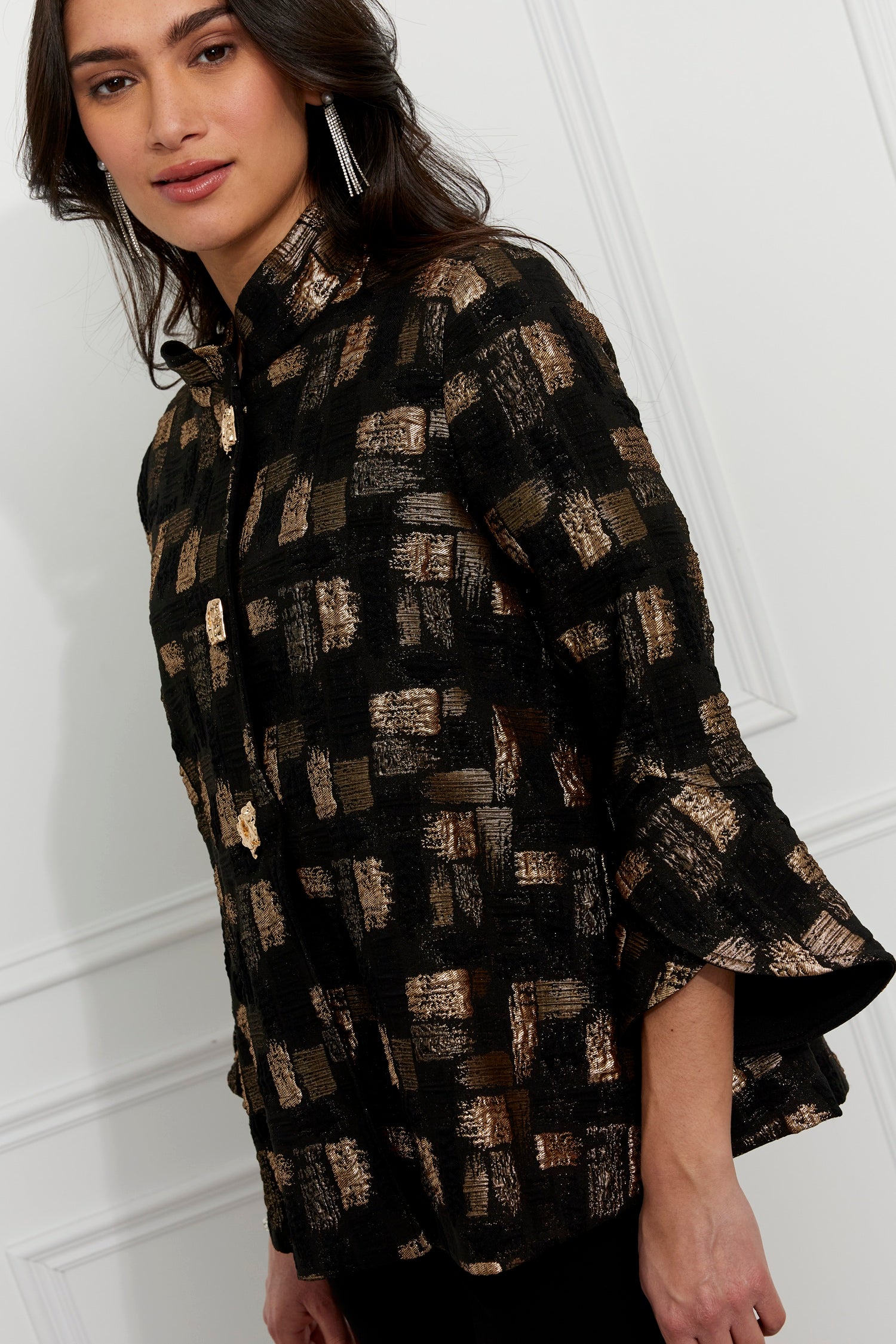 Abstract Black & Gold Jacket