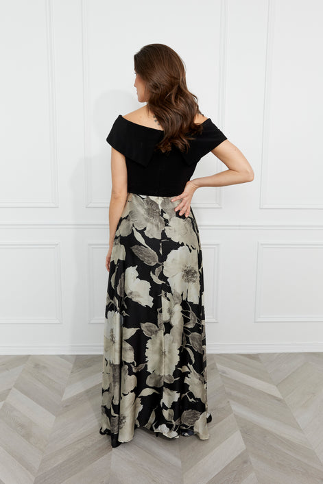 Off Shoulder Floral Maxi Dress