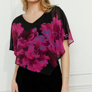 Floral Knee-length Shift Dress Style 766