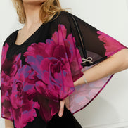 Floral Knee-length Shift Dress Style 766