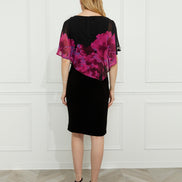 Floral Knee-length Shift Dress Style 766