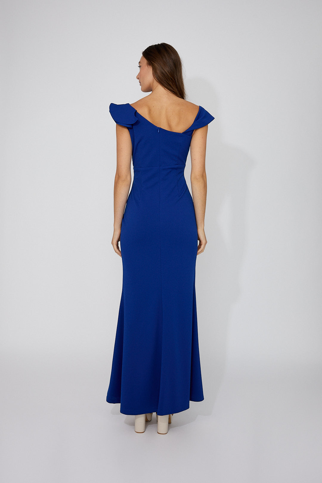 Formal Long Crepe Dress 793